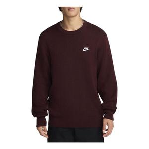 Свитер club sweatshirt 'burgundy' Nike, бургундия