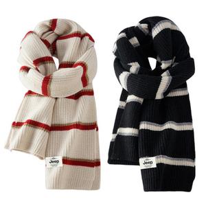 Jeep Вязаный шарф унисекс, 2 Pack (Ecru+Black)