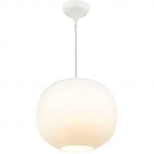Люстра Pendelleuchte Navone E27 1 шт. Вневременной, классический дизайн, сочетание материалов из опалового стекла и латуни Design For The People, белый