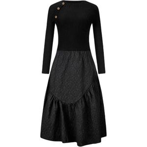 KARL LAGERFELD / Karl Lagerfeld Jeans Длинное платье с длинными рукавами KARL LAGERFELD черное