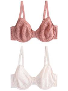 Бюстгальтер-футболка Next, экрю/пастельно-красный