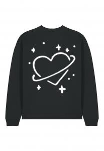 Толстовка SATURN BACK PRINT UNISEX HEAVYWEIGHT Mira Paris, черный