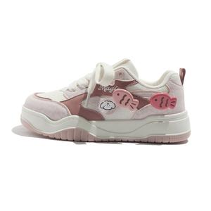 BEIER Износостойкие и легкие женские лоу-топ скейтборд кроссовки Pink Fish, цвет Pink, Pink Fish