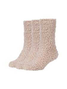 Camano Мягкие пушистые носки, набор из 3 штук, теплые и уютные, цвет кубинский песок