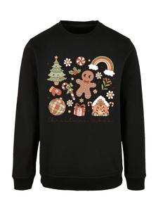 Свитшот Рождественские вибрации, уютный, милый, зимний, черный F4NT4STIC