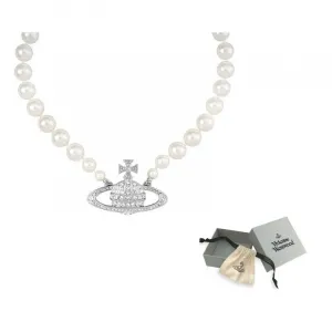 Мужское ожерелье bas relief pearl Vivienne Westwood