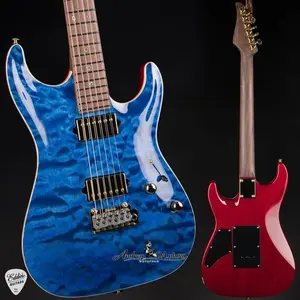 Suhr Standard Carve Top с грифом из Pau Ferro - цвет Trans Whale Blue