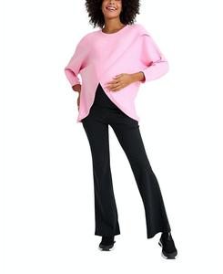 Свободный вязаный свитер для беременных и кормящих с длинными рукавами и перекрещивающимся вырезом Accouchee Let Loose Accouchée, розовый