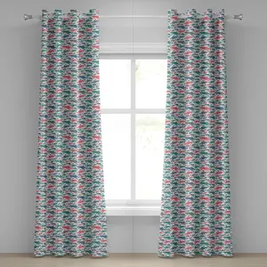 Штора ABAKUHAUS Акульи глаза, разноцветный узор Семейство быков и акул, Master Survival Predators Dangerous Nature, декоративные двухпанельные шторы на окно, 280 см x 175 см, разноцветные Abakuhaus