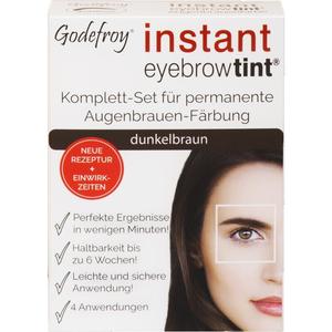 Полный набор Instant Eyebrow Tint для перманентного окрашивания бровей темно-коричневого цвета Godefroy, 1 шт.