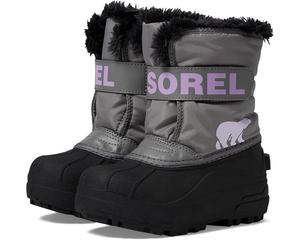 Ботинки SOREL Kids Childrens Snow Commander, цвет Chrome Grey/Euphoric Lilac