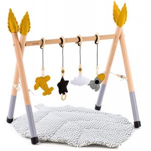 Развивающая подставка Baby GYM Grey Happy Hippo