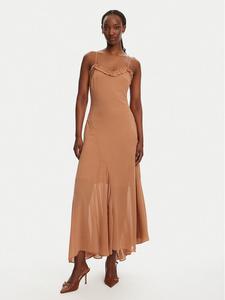 Коктейльное платье стандартный крой Tatian Frill Trim 59885DB Bardot, коричневый