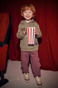 Детские мягкие штаны карго Mayoral, бордовый