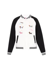 MyMo Женская куртка черного цвета, кремового оттенка