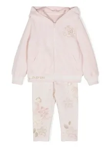 Спортивный костюм с капюшоном и цветочным принтом Lapin House, розовый