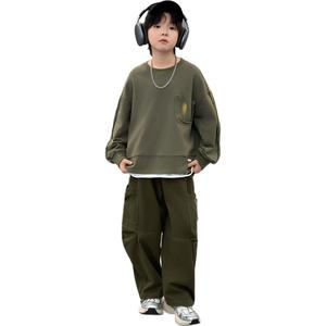 Детская повседневная спортивная толстовка с круглым вырезом Moderate EASTERN CAMEL, army зеленый