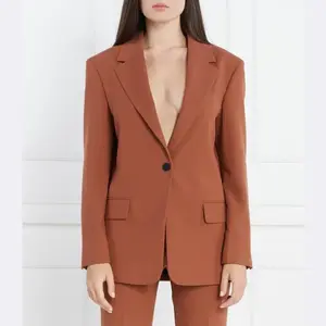 Agura элегантный пиджак прямого кроя Hugo, коричневый