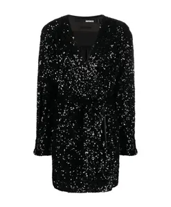 Повернуть платье черное Rotate Birger Christensen, черный