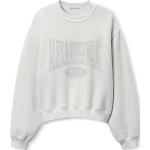 Свитшот с потертым логотипом Alexander Wang, Ecru
