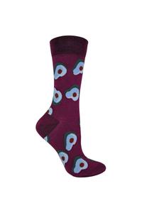 Мягкие хлопковые носки с необычным фруктовым дизайном Sock Snob, фиолетовый