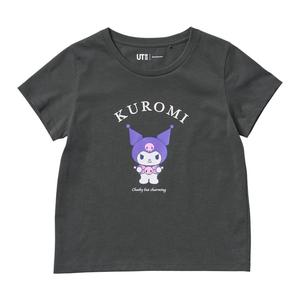 Футболка Sanrio/Kulomi для детей 3-7 лет UNIQLO, темно-серый