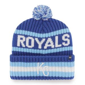 Мужская вязаная шапка с манжетами и помпоном Royal Kansas City Royals Bering '47 47 Brand