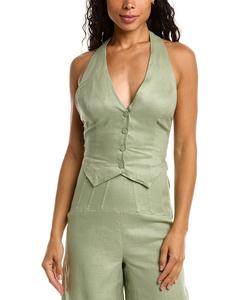 Топ из льняного жилета Nicholas Nia, зеленый