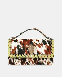 Сумка-бандо с верхом из искусственной кожи, украшенная деталью в виде орла и короткой ручкой Kurt Geiger, многоцветный