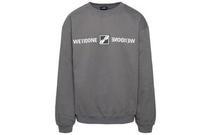Свитшот с принтом логотипа WE11DONE, графитово-серый
