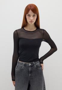 Топ B.ANGEL Long sleeved top, Black Print/Black