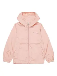 Куртка на молнии с капюшоном Marni Kids, розовый