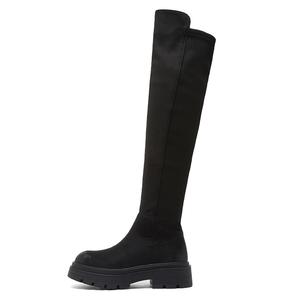 Ботильоны до колена 5 см женские ZGR, черный