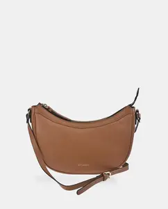 Сумка через плечо гондола из кожи Guy Laroche, песочный