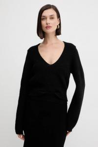 Шерстяной свитер Twinset, черный