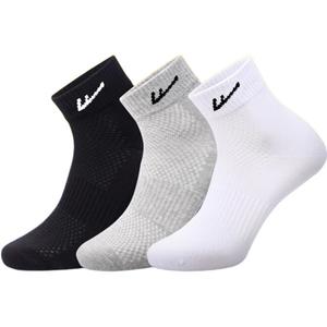 Носки Crew Unisex 3 шт WARRIOR, черный+белый+серый[3 pack]