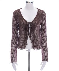 кардиган с оборками и кружевом