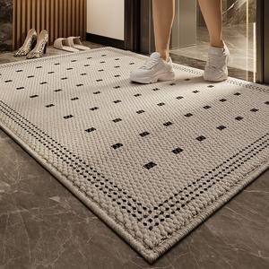 Katifia Ковер 60х90 см Katifeiya Elegant Modern Light Luxury Wuer для прихожей, U Cloud Ink Square, полый точечный каркас, цвет Off-White