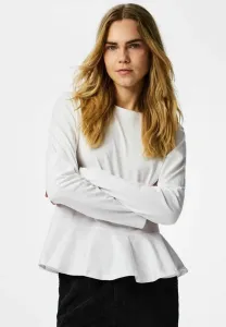 Топ с длинными рукавами и баской danilla Pieces, Bright White