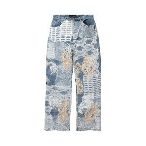 Брюки Who Decides War Grid Lace Denim, Sky
