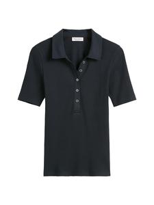 Рубашка-поло в рубчик узкого кроя темно-синего цвета Marc O'Polo