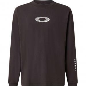 Oakley Мужская черная футболка с круглым вырезом, умеренно прямой крой