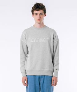 Толстовка с круглым вырезом и вышитым контуром имени