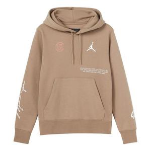 Толстовка Air Jordan x CLOT Crossover Logo Printing Sports Pullover Asia Edition Brown, коричневый