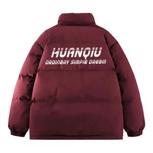 Пуховик Unisex Stand Collar Moderate Padded HUANQIU, maroon