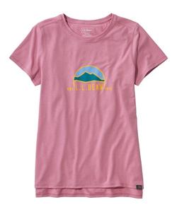 Футболка с коротким рукавом, графическим принтом, стандартный американский крой L.L.Bean, розовый