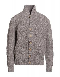 Кардиган Cashmere Brunello Cucinelli, серо-коричневый
