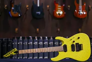 ESP M-II ctm neck thru castmetal Неоново-желтый hi-end гитара специального выпуска