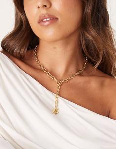 Ожерелье z с Т-образной перекладиной в форме сердца, покрытое 14-каратным золотом Accessorize