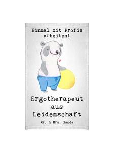 Mr. & Mrs. Panda Полотенце для эрготерапевтов с надписью, белое